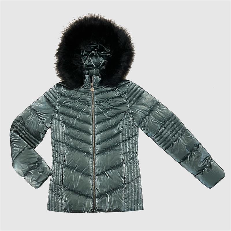 100% Original Factory Black Fur Aviator Jacket -
 Women’s padding jacket – Senkai
