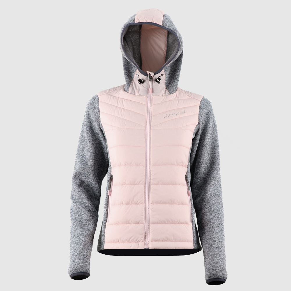 High reputation Shaggy Jacket -
 Women’s  Full Zipper Soft Sweater Fleece Classic Fit  hybrid sweatershirt insulated with hood 17930 – Senkai