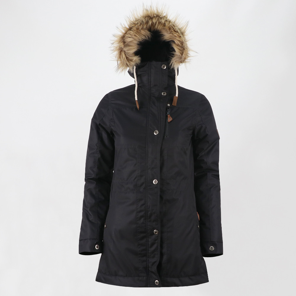 2021 New Style Shiny Puffer Jacket With Fur Hood -
 Women’s long coat padded jacket with fur hood – Senkai