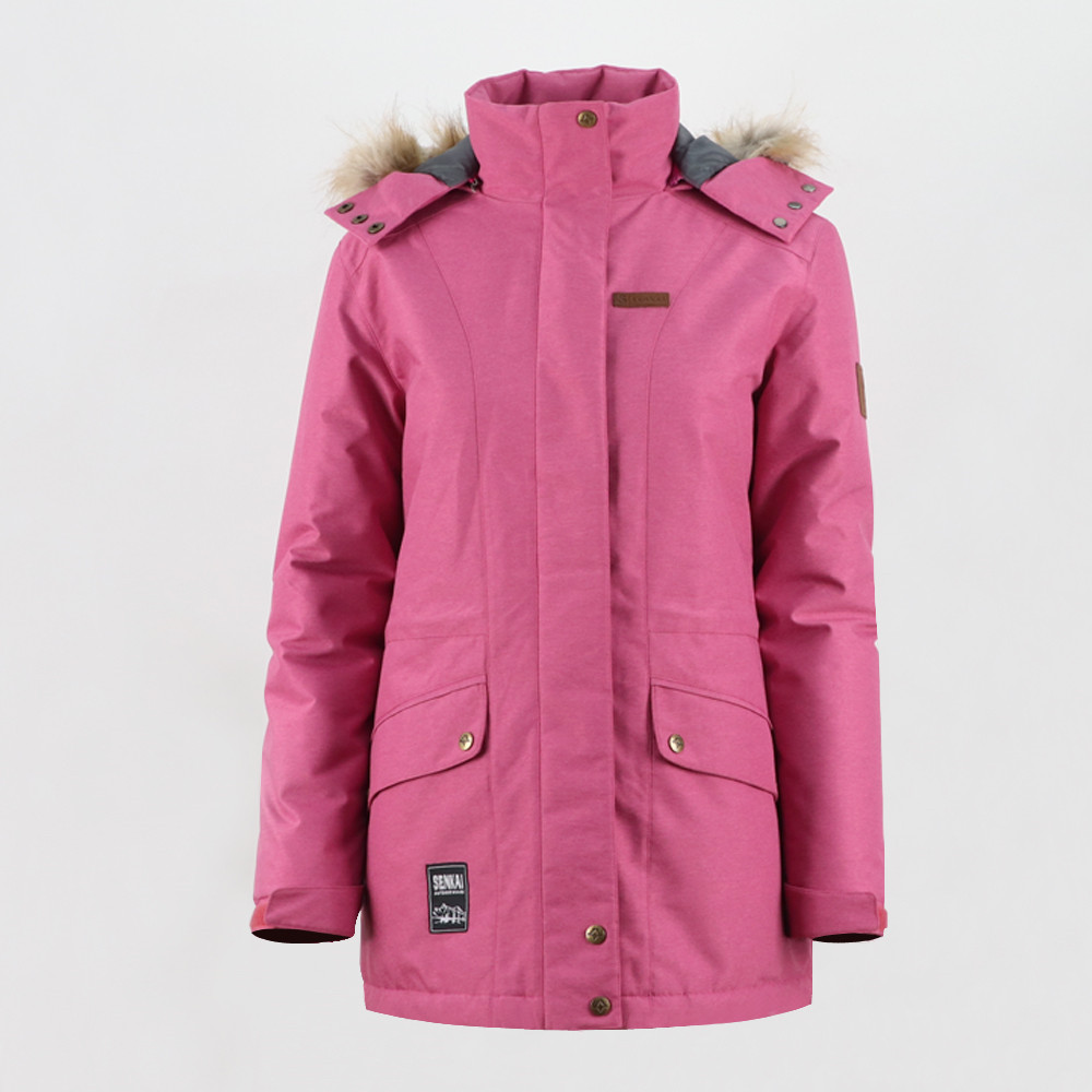 OEM/ODM Manufacturer Outdoor Down Jacket -
 Women’s waterproof padding long coat with fur hood 8219552  – Senkai