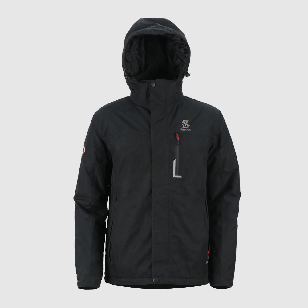 Newly Arrival Black Outdoor Jacket -
 Men’s hooded seamless pocket padding jacket 0873  – Senkai