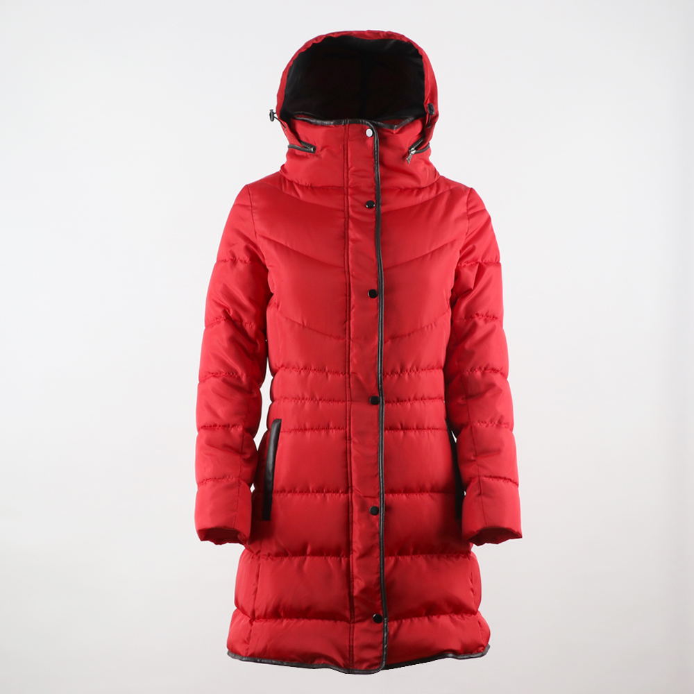 Europe style for Waterproof Softshell Jacket -
 women’s long  padded jacket BU4703SNW-hidden hood – Senkai