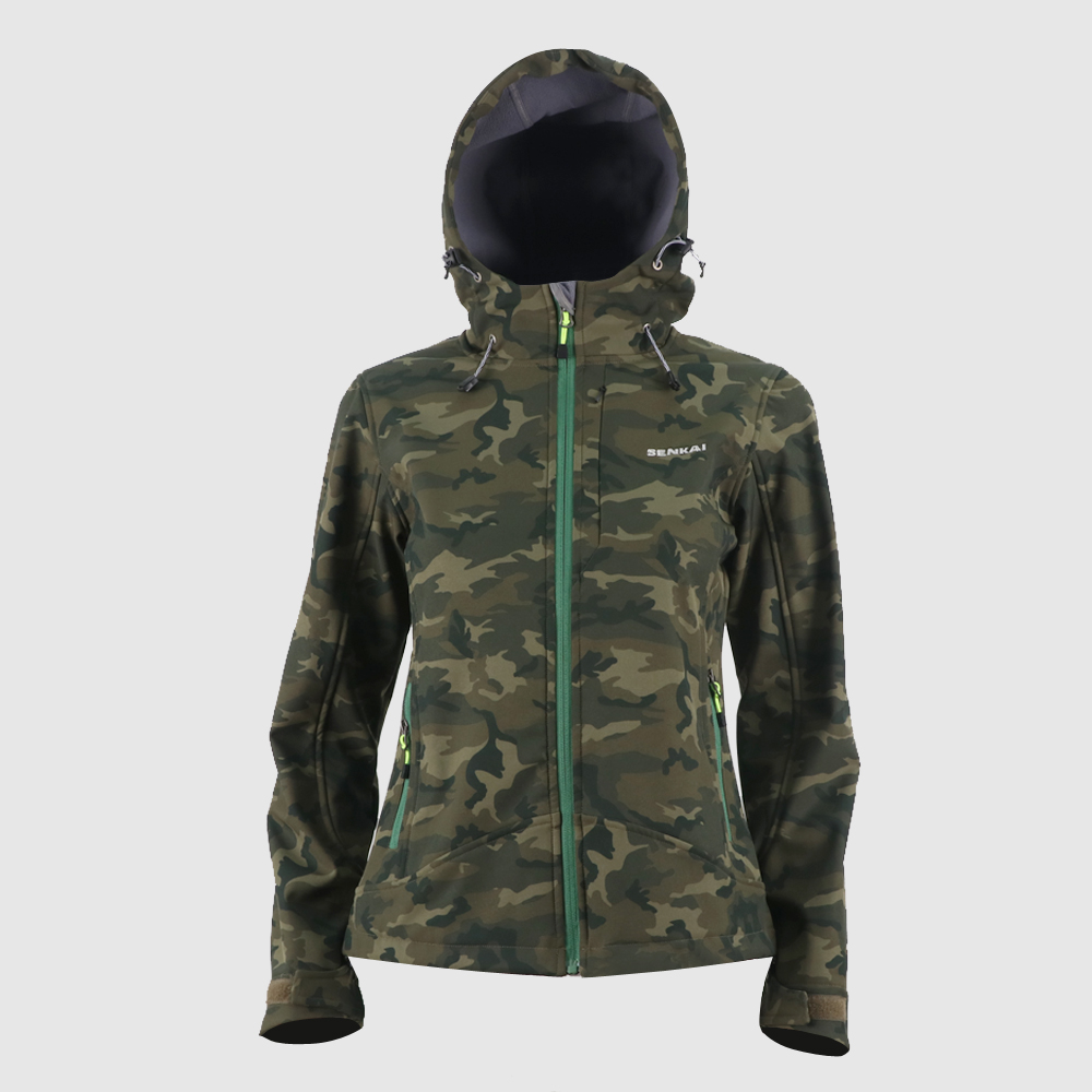 Factory Price Outdoor Hiking Jacket -
 women camouflage printing softshell jacket 8217068 – Senkai