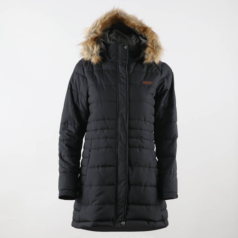 Discount Price Pink Fur Jacket -
 Women’s long  padded jacket with fur hood – Senkai
