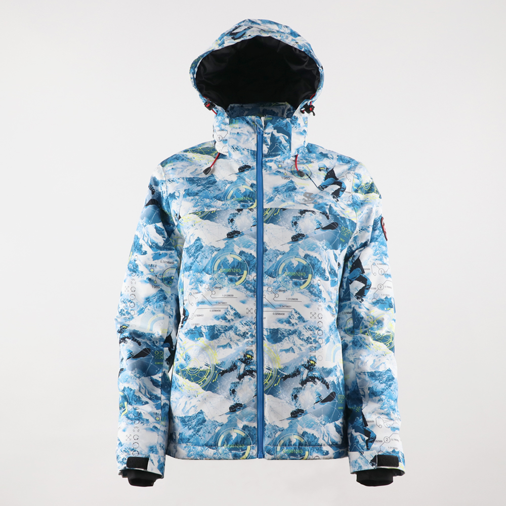 New Fashion Design for Long Hooded Parka -
 Women’s outdoor padding print jacket 8220646tape seams – Senkai